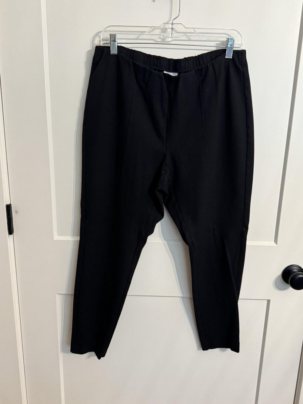 J. Jill Ponte Leggings Sz XL Black Ankle High Rise Elastic Waist Stretch Work
